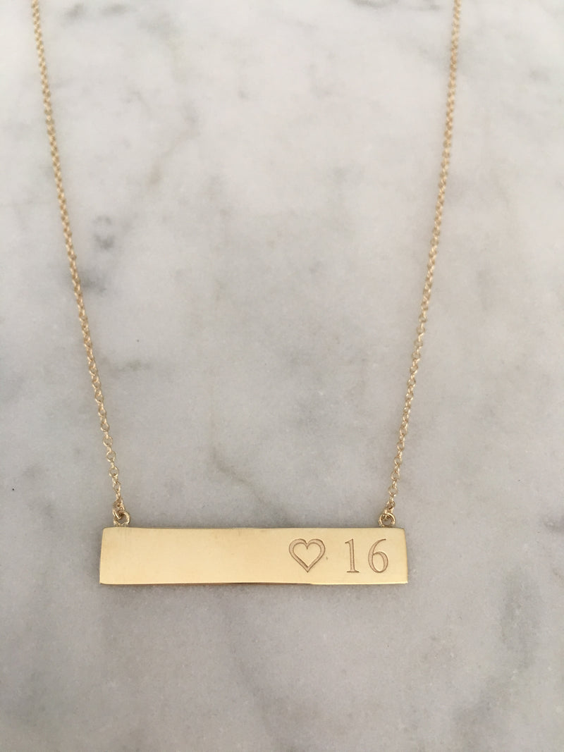 Nameplate Necklace - Add Your Personal Message