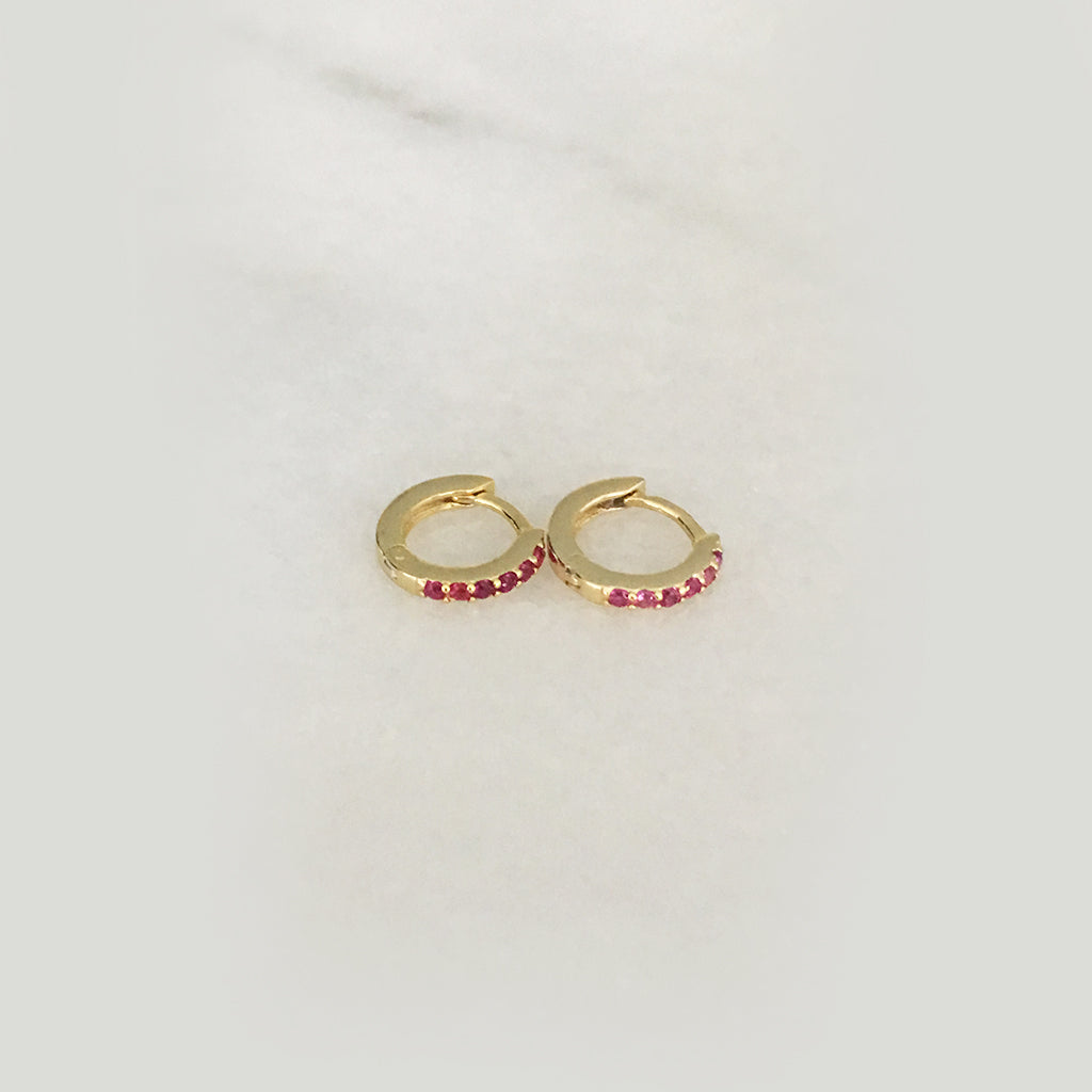 GOLD PLATED RAINBOW HOOPS