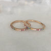 Colorful Crystal Stackable In Gold Plate