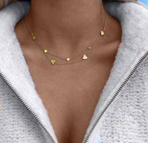 The Right Hand Gal Collaboration with Beatrice Bouchard- The "5 STAR" Beatrice Necklace Solid Gold