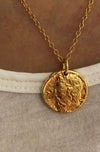 Large Coin Necklace on a Paperclip Chain- 18K Gold Vermeil or British Sterling - Sold Out For Now!