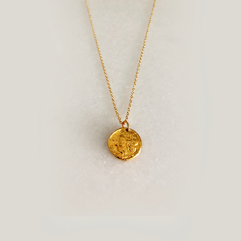 Small Coin Necklace - 18k Yellow Gold Vermeil or British Sterling - SOLD OUT FOR NOW!