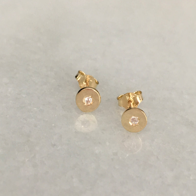 Cat and Nat & The Right Hand Gal Mini Solid Gold Signature Studs - Pour remplacement seulement !