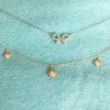 Diamond Bow & Starburst Necklaces - Solid Gold - Each Sold Separately