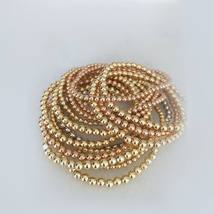 Gold Fill Ball Bracelet Each Sold Separately- Pink, Yellow Or White  SOLD OUT!