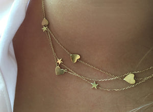 Hearts and Stars Layered Necklaces- Each Sold Separately
