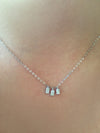 Me, Myself and I diamond dangle necklace in solid gold