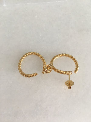 TWISTED HOOPS GOLD PLATED
