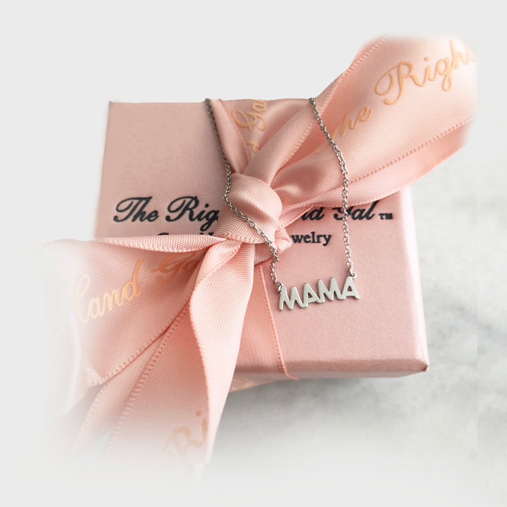 Mama Necklace - White Gold
