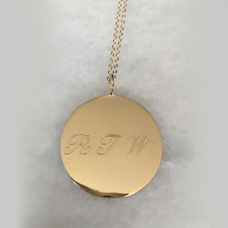 Encrypted Collection- Add a Secret Message or Simply Wear the initials of your choice- Solid Gold
