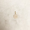 SOLID GOLD PAVEE DISC CHARM