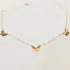 3 Butterfly Necklace - Solid Gold