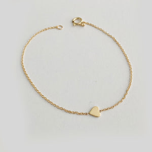 Heart Bracelet - Solid Gold