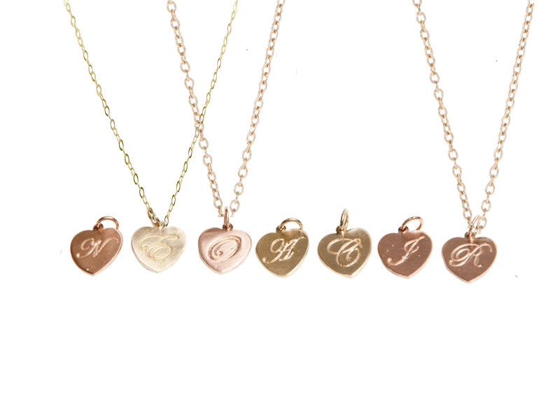 My Identity Solid Gold Heart Pendant Necklace