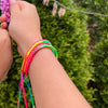 Macrame Fun Hand Dyed Bracelets with Sterling Silver Ball Closures