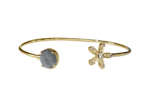 Magic Daisy Cuff - Labradorite Gemstone -SOLD OUT FOR NOW!