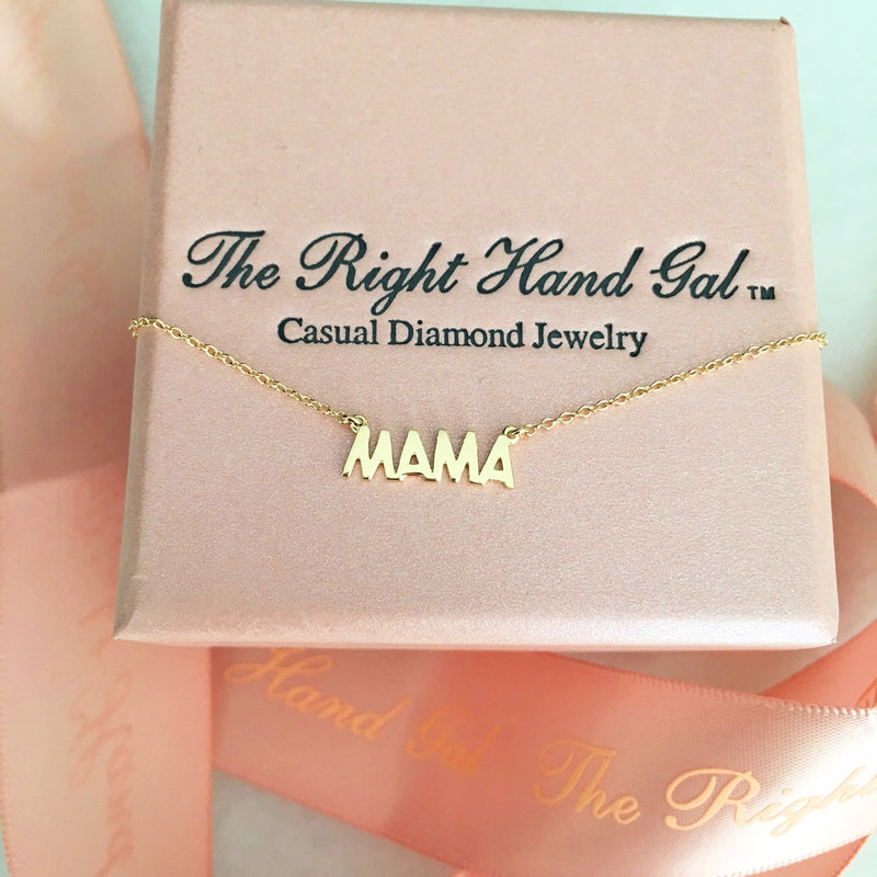 Mama Necklace - Solid Gold