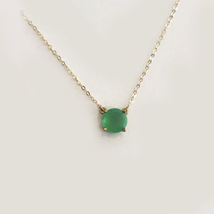 Large Lollipop Necklace with your choice of Gemstones- Solid Gold