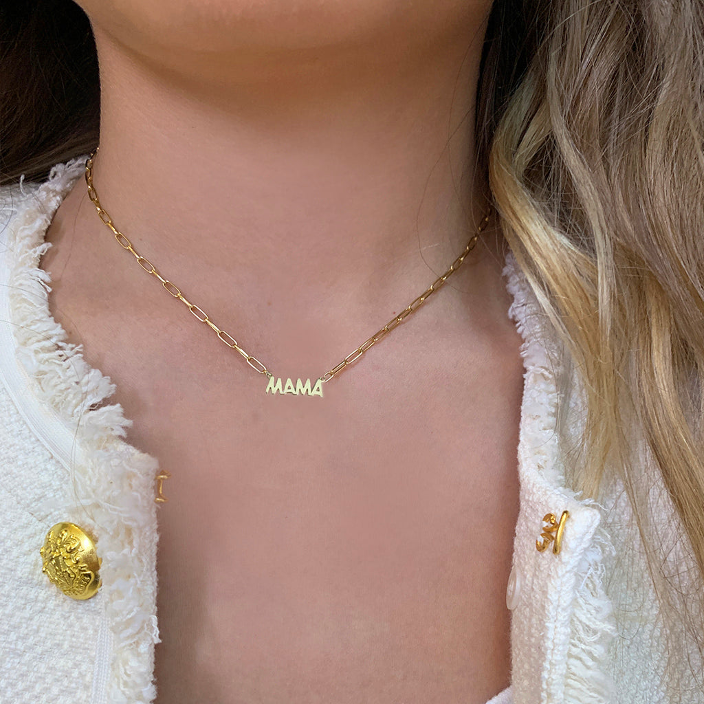 14k White Gold 4.5mm Paper Clip Chain necklace 16 Inches | Sarraf.com