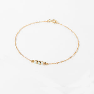 Bracelet barre d'opale - Or massif