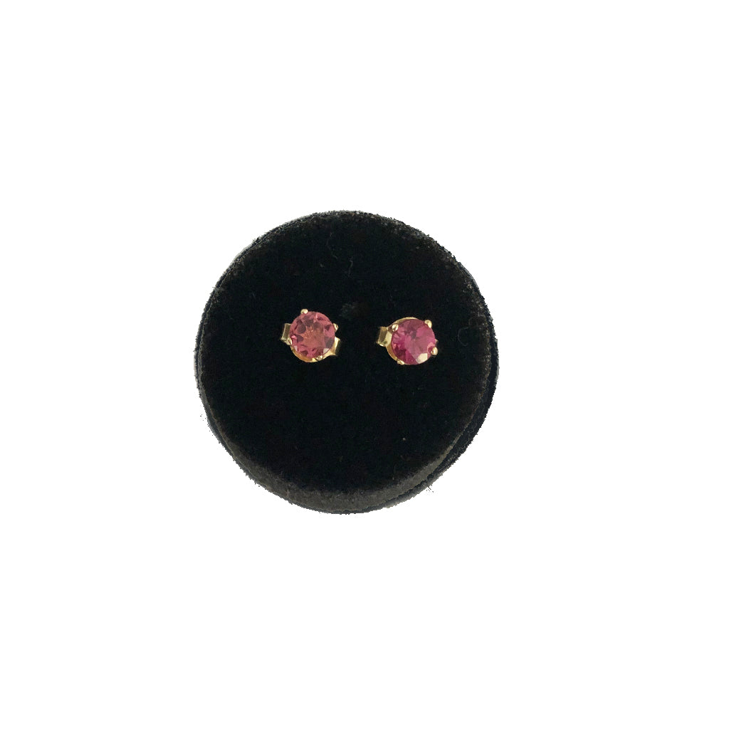Raspberry Dream Mini Gemstones - Solid Gold - Comes In A Pair