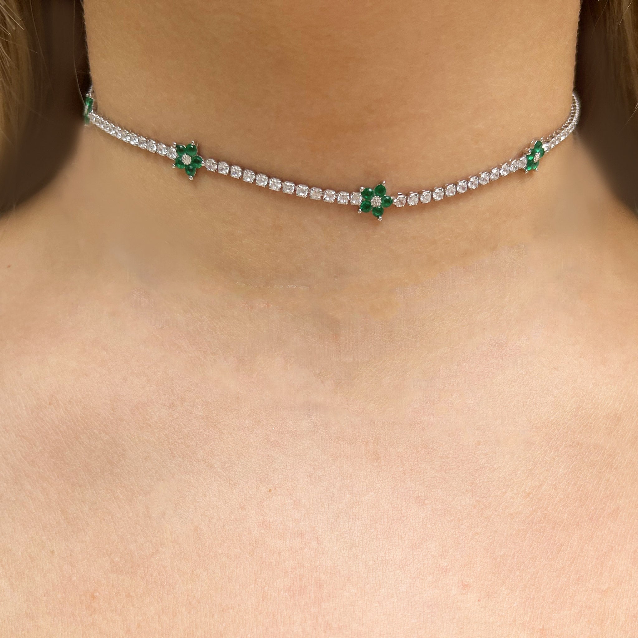 Sorrelli Palace Green Opal Matilda Tennis Necklace – Plum Delightful
