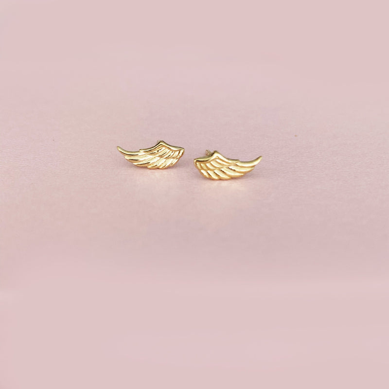 Freedom Wings Studs- Solid Gold-Sold as a Pair
