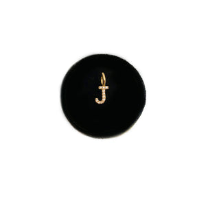 Solid Gold CZ Hanging Initial Cut-Outs
